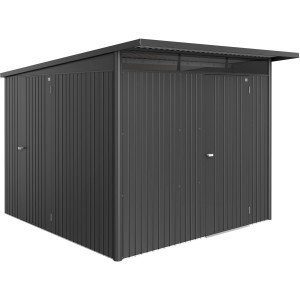 Casetta da giardino in metallo Biohort AvantGarde ECO Gr. A7 grigio scuro metallizzato con porta standard.