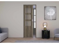 Porta A Soffietto 'MAYA' 83x214 Cm | Bianco Frassino - Foto 9