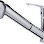 Miscelatore monocomando t.b.t. lucido con doccetta estraibile per cucina o bagno.