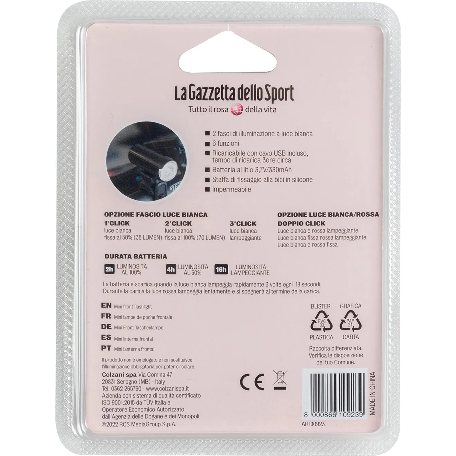 t.b.t. Lampada da bici per manubrio, accessori per una maggiore sicurezza durante il ciclismo.