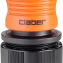 Raccordo Claber per sistemi di irrigazione, arancio/nero.