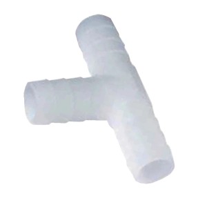 Connettore a T bianco per accessori climatizzatori.