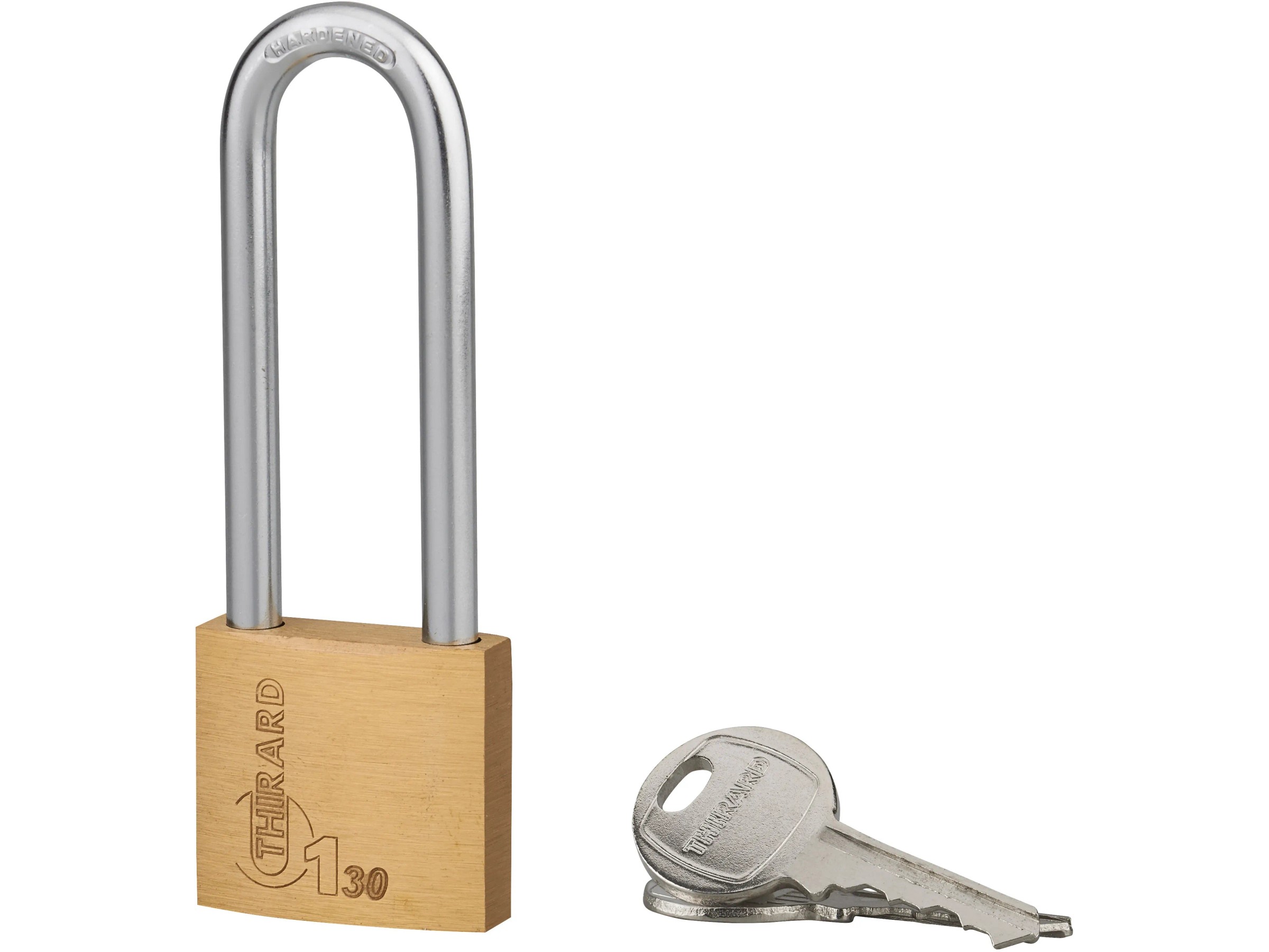 Lucchetto con chiave 2493, vintage, acciaio, esterno, arco zincato, 55 mm, 2 chiavi| Fernand