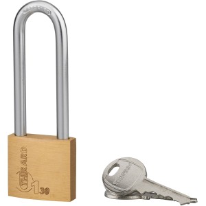 Lucchetto t.b.t. color ottone con chiave.