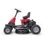 Troy-Bilt Mini-Rider 60T-S tosaerba trattorino con scarico laterale, trattore da giardino rosso.
