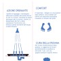 Infografica su accessori doccia t.b.t.: scarico, comfort, cura del piatto doccia.