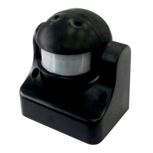 Rilevatore di movimento nero per sistemi di allarme, dettaglio.