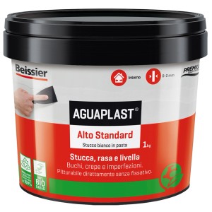 Secchio di stucco AGOAPLAST Alto Standard pronto all'uso, bianco, 1 kg.