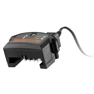 Caricabatterie Black+Decker per batterie elettroutensili, nero.