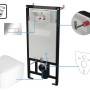 Set WC murale Genio 6 in 1 bianco e cromo