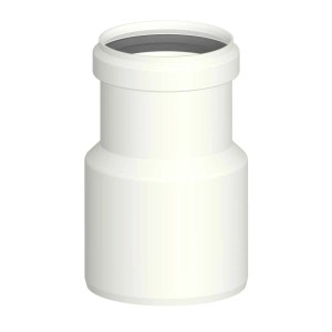 Riduzione Maschio Ø60 - Femmina Ø80 in PP bianco