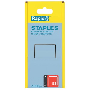 Graffe a filo fine Rapid No. 53 zincate da 6 mm
