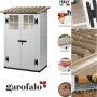 Casetta da giardino Garofalo Tuscany Evo, 122,5x82,5x201 cm, in metallo, bianco-beige. Resistente alle intemperie, facile da pulire e senza manutenzione.