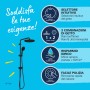 Sistema doccia Grohe Vitalio Start 250 Flex con soffione e doccetta in nero.