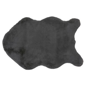 Tappeto a pelo lungo grigio t.b.t. dalla forma insolita.