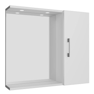 Mobile specchio bianco t.b.t. con illuminazione e anta.