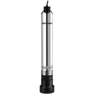 Pompa elettrica t.b.t. in acciaio inossidabile, ideale per l'uso in giardino.