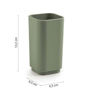 Portaspazzolini bagno Seventy in resine termoplastiche Ekoplà verde salvia