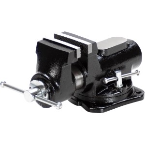 Morsa LUX SST-80 D Comfort nera con ganasce in acciaio per utensili di serraggio.