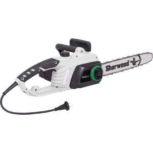 Elettrosega Sherwood, bianca/nera, per il giardino.