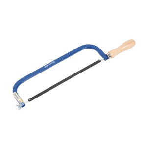 Archetto per metalli LUX Classic 300 mm con telaio blu e manico in legno.