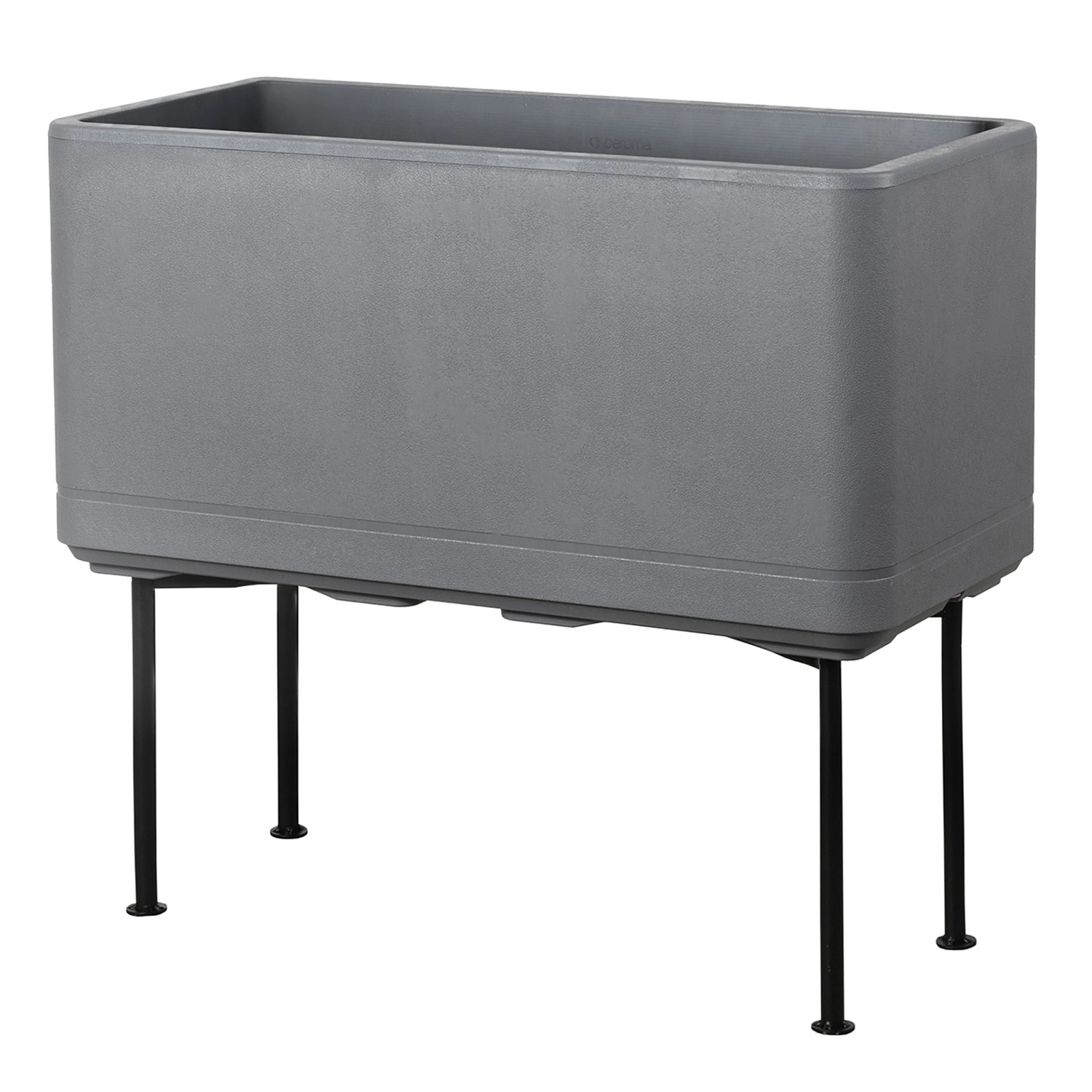 Fioriera Deroma Cosmo grigio cenere 78 cm con gambe nere.