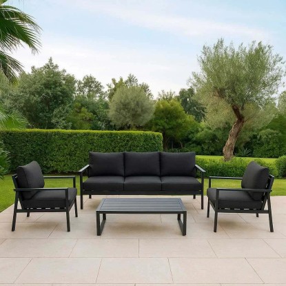 Salotto in alluminio Manhattan antracite 3posti