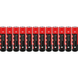Confezione da 12 batterie alcaline AAA, micro batterie per es. telecomandi.
