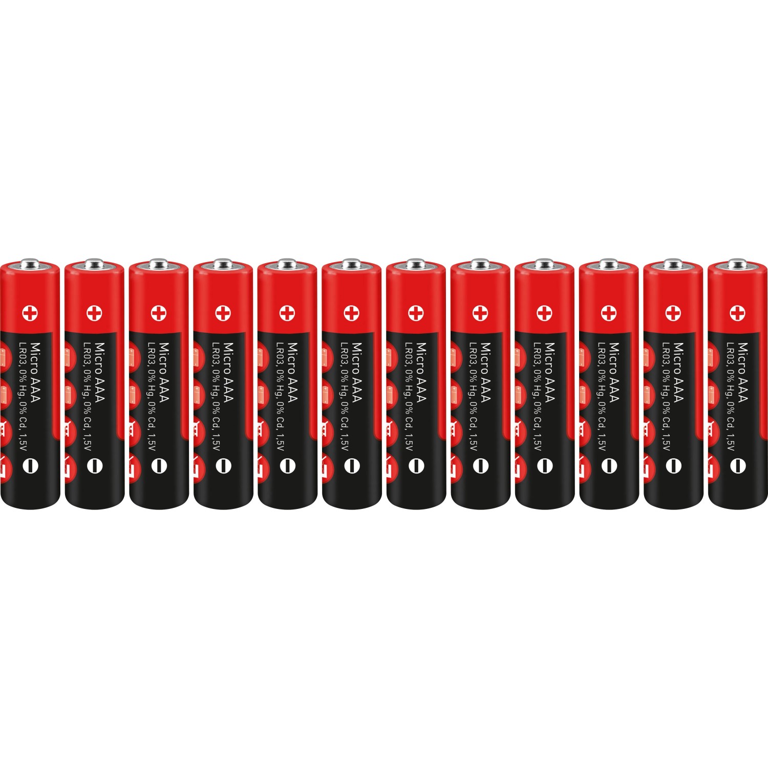 Confezione da 12 batterie alcaline AAA, micro batterie per es. telecomandi.