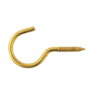 Gancio a vite color oro per vari lavori di sospensione.