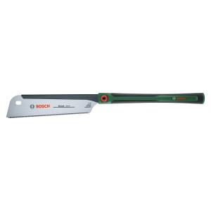 Sega giapponese Bosch Dozuki 270 mm: Sega a tirare con manico verde e lama fine per tagli precisi.