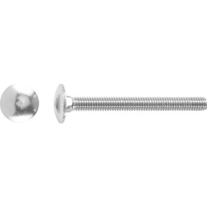 LUX Bullone a testa tonda M8 x 100 mm, acciaio inox, filettatura parziale, 25 pezzi