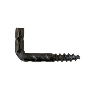 Gancio Cancani nero, angolato con filetto.