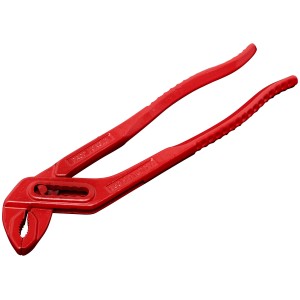 Pinza a pappagallo rossa, 250 mm, in acciaio per utensili per idraulica e montaggio.