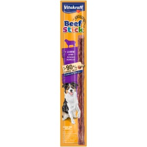Vitakraft Beef Stick Agnello, confezionato singolarmente. Snack per cani con alto contenuto di carne.