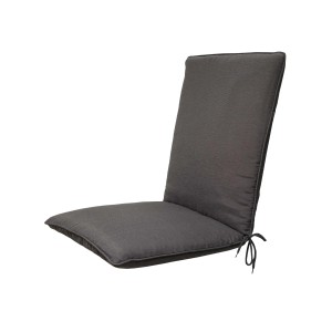 Cuscino da esterno grigio t.b.t. per sedie con schienale alto.