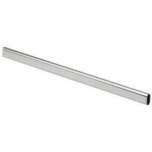 Tubo appendiabiti Hettich ovale cromato in acciaio, lunghezza 1200 mm.