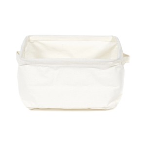 Cesto portaoggetti in tessuto t.b.t., bianco, per accessori da parete e contenitori.
