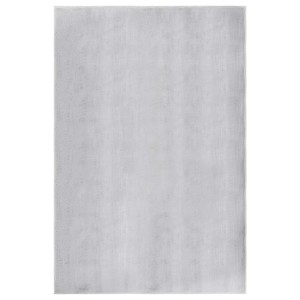 Tappeto a pelo lungo rettangolare grigio