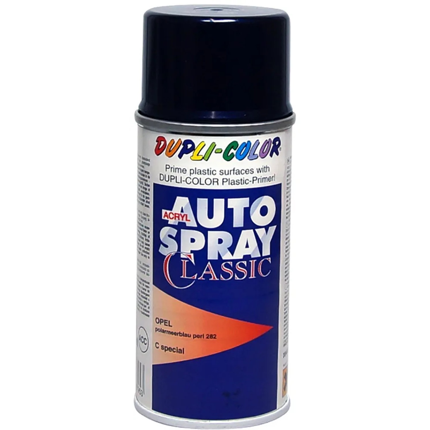Vernice spray Dupli-Color Opel Polarmeerblau 150ml per ritocchi auto.