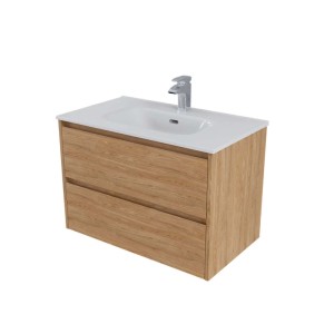 Mobile bagno base lavabo sospesa Ness 81 2/C honey 81x46 cm