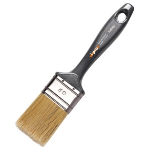 Pennello con manico grigio e setole chiare, misura 50.