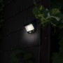 Lutec LED solare da parete Try, nero opaco, con sensore di movimento. Luce da esterno per il giardino.
