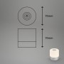 Brilo Smal lampada da tavolo a batteria, cromo-opaco, 2W. Lampada LED decorativa compatta con batteria e dimmer touch.