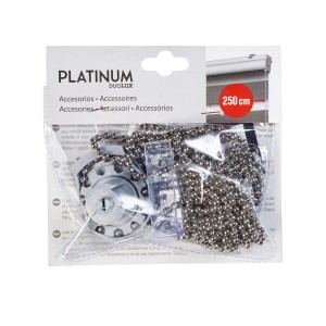 Set di accessori per tende a rullo e pacchetto, inclusi catena e accessori di montaggio.