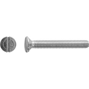 Vite a testa svasata LUX zincata M4 x 40 mm con intaglio, set da 8 con dadi.
