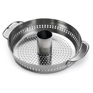 Weber Gourmet BBQ System supporto per pollame in acciaio inox per grill e verdure.
