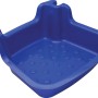 Accessorio blu per piscina: t.b.t. in plastica con rilievi.