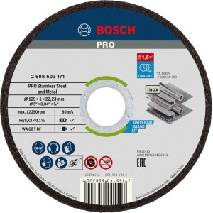 Dischi per smerigliatrice Bosch Ø 125 x 1 x 22,23 mm 10 pz