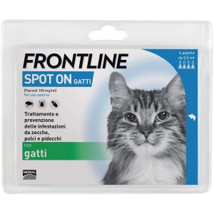 Frontline Spot On gatti, antiparassitario per il trattamento di zecche, pulci e pidocchi.
